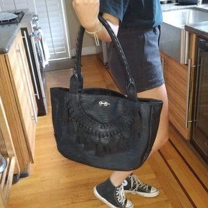 Black Jessica Simpson Boho Laurel Tote